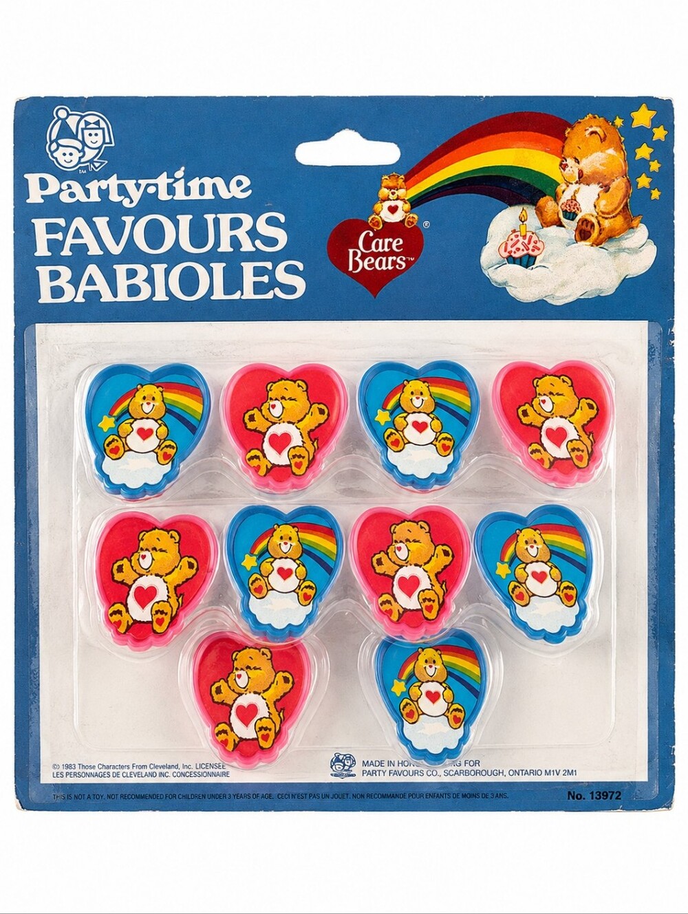 Vintage 1983 Care Bears Party Favours Sealed Collectible Set